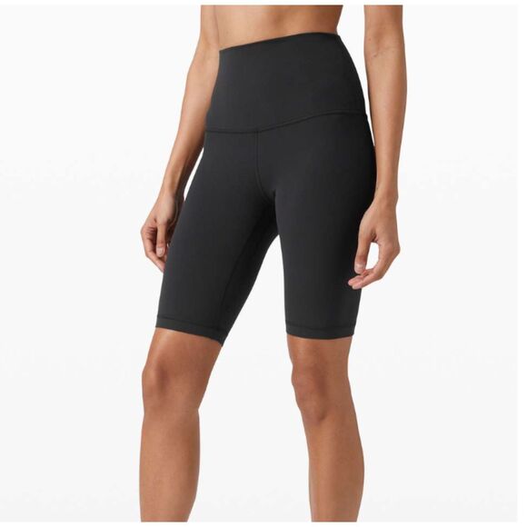 Women Lululemon Align Super High Rise Short *10" Black Size 4 - Picture 1 of 7